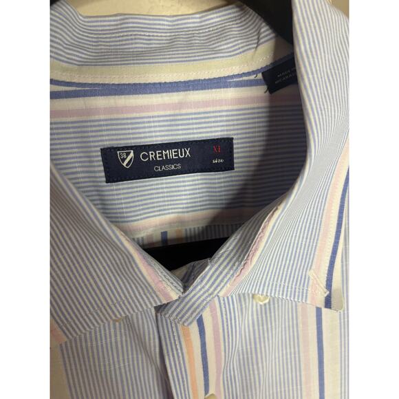 Daniel Cremieux Classics Button Blue Striped Shirt Mens Sz XL - Picture 3 of 5
